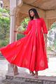 Gajiri Jaam Silk Block Printed Anarkali Dress 