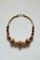 Beige, Brown and Rust Agate Semi Precious Hasli Necklace