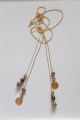 Lariat Necklace- Gold, Brown and Yellow