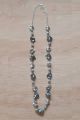 Silver Grey and Dark Grey Baroque Pearl & Shell Pearl Necklace N