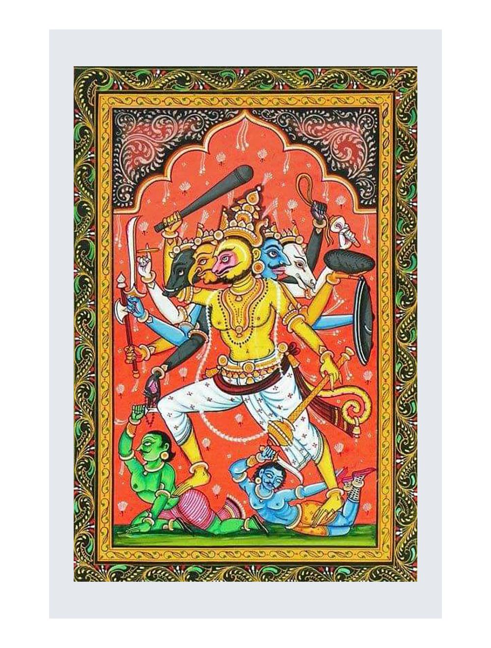 Lord Hanuman in Panchmukhi Avatar (five faced avatar) Stock Vector | Adobe  Stock